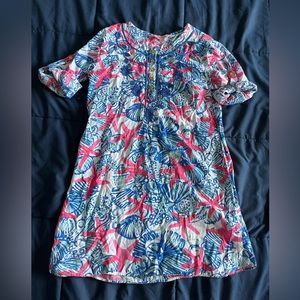 Lilly Pulitzer girls size Large tunic top embroidered
